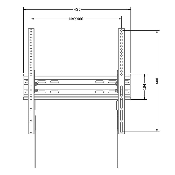 Suporte para TV ou monitor Maclean MC-748A, VESA máx. 400x400, 32-70", 45 kg, preto