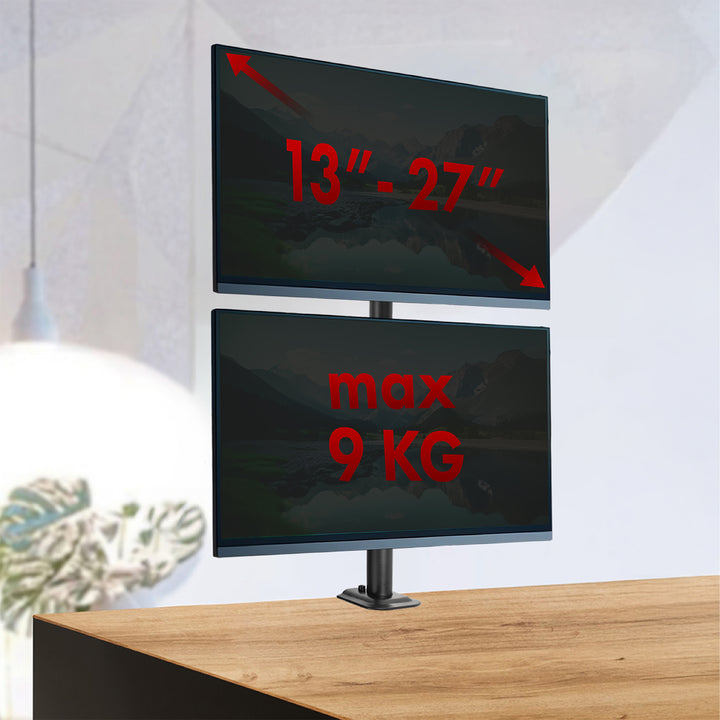 Soporte para monitor Maclean, máx. VESA 100x100, 13-27", 9 kg, MC-966