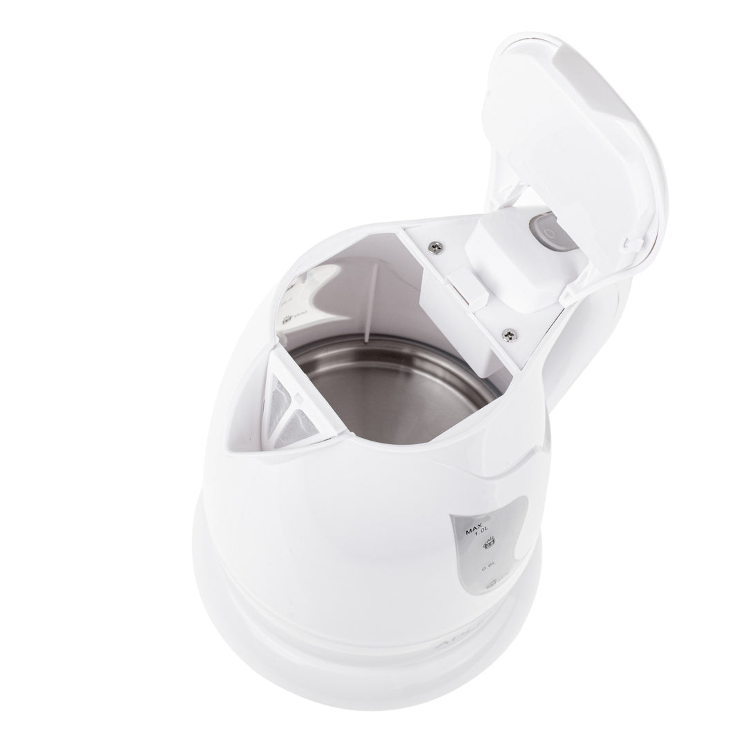 Hervidor de agua sin cable Adler, 850W, 1L, blanco, AD 08 w