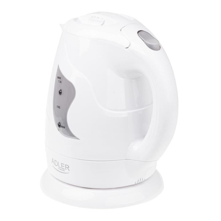 Hervidor de agua sin cable Adler, 850W, 1L, blanco, AD 08 w