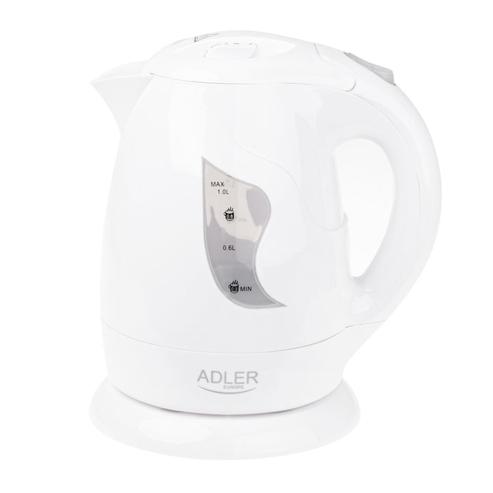 Hervidor de agua sin cable Adler, 850W, 1L, blanco, AD 08 w