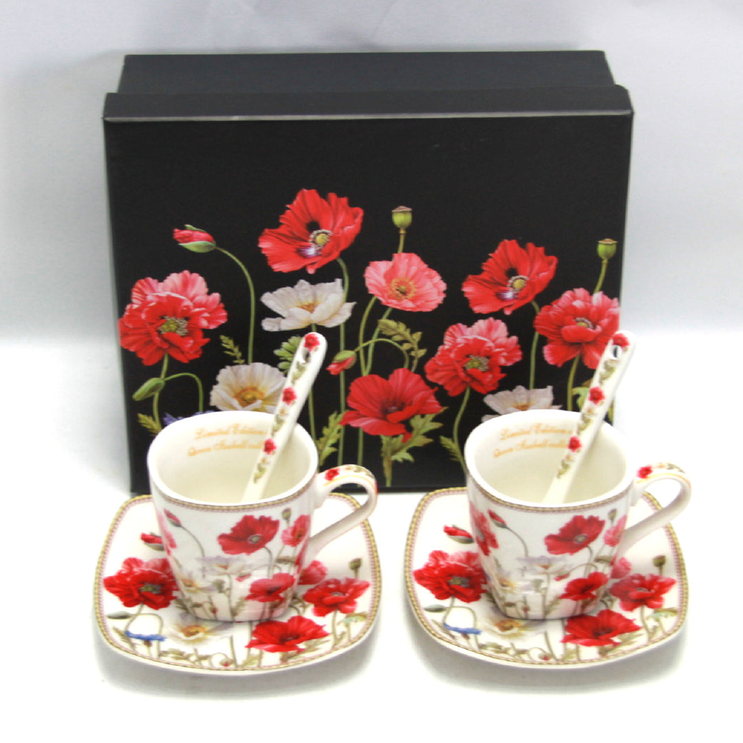 Juego de tazas espresso de porcelana con platos Queen Isabell W9PWH06-09596