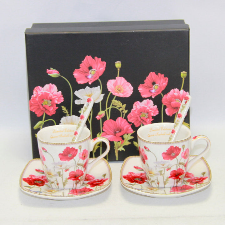 Juego de tazas espresso de porcelana con platos Queen Isabell W9PWH06-09596