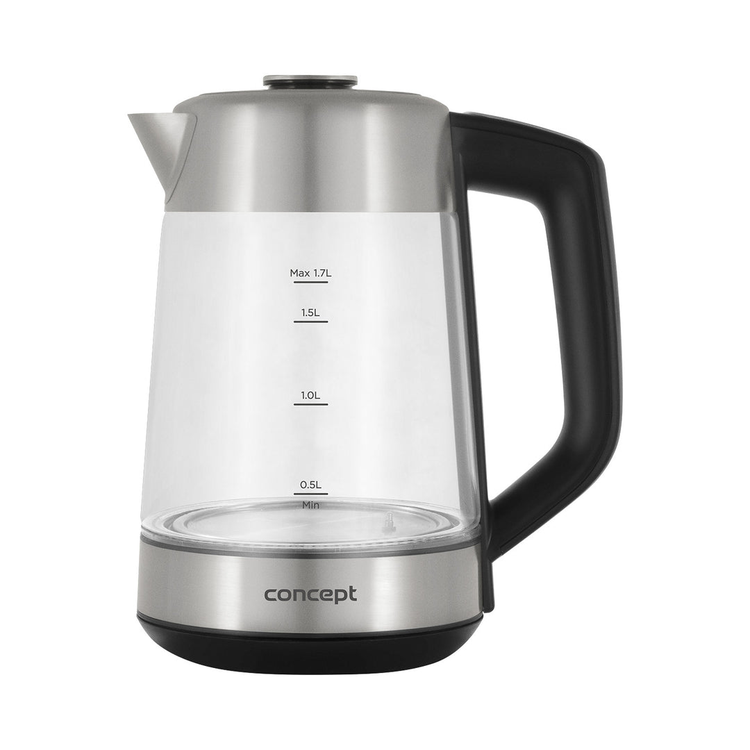 Concept 1.7L hervidor eléctrico de vidrio con control de temperatura y cafetera RK4190