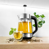 Concept 1.7L hervidor eléctrico de vidrio con control de temperatura y cafetera RK4190