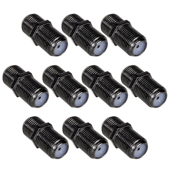 10x Maclean F-F barrel socket, transición profesional, enchufe níquel negro, MCTV-904