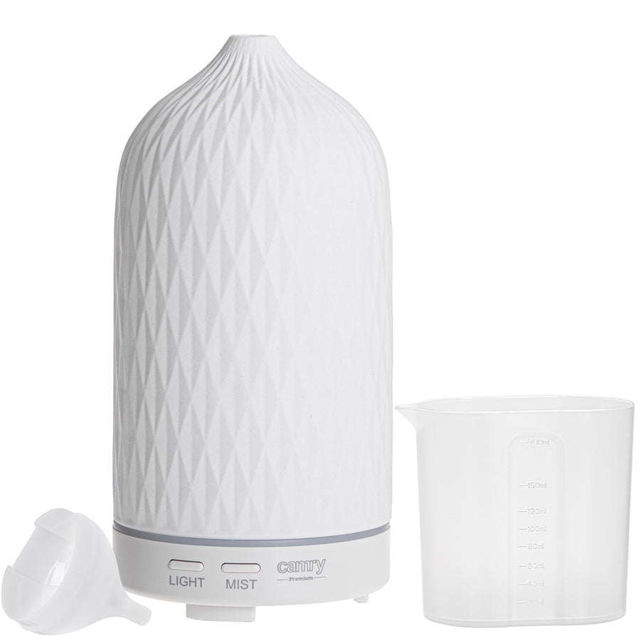 Camry CR 7970 Difusor de aroma, ultrasónico, cerámico, 100 ml, lámpara ambiental