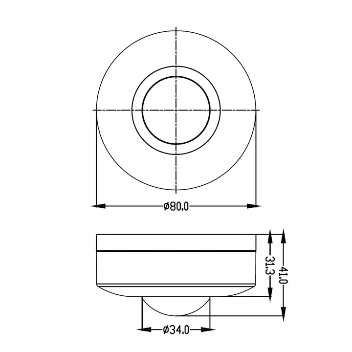 Maclean MCE314 W Detector de movimiento PIR, alcance 6 m, techo, carga máx. 1200 W, IP20