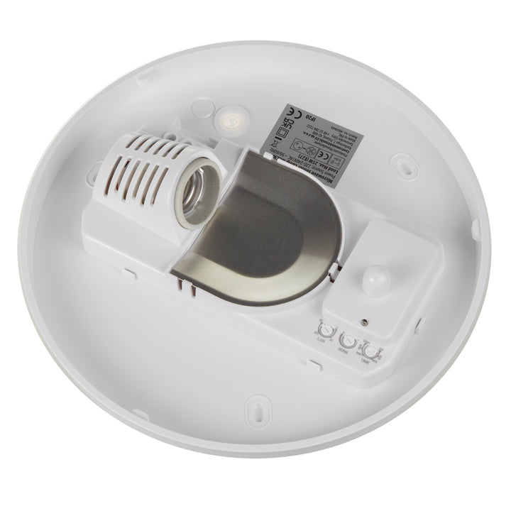 Maclean MCE309 lámpara de techo 1xE27 con sensor, sensor de microondas, difusor de PMMA, carga máx. 25W, IP20