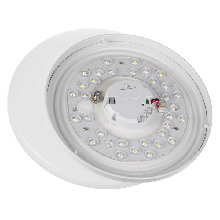 Maclean MCE347 Lámpara LED de techo con sensor, sensor microondas 5,8GHz,4000K, 12W, 950lm, IP44