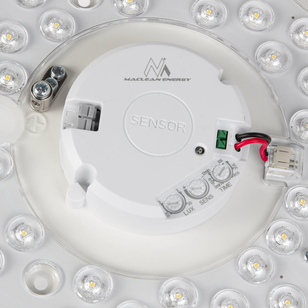 Maclean MCE347 Lámpara LED de techo con sensor, sensor microondas 5,8GHz,4000K, 12W, 950lm, IP44