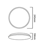Luminária de teto LED Maclean MCE347 com sensor, sensor de micro-ondas 5,8 GHz, 4000 K, 12 W, 950 lm, IP44