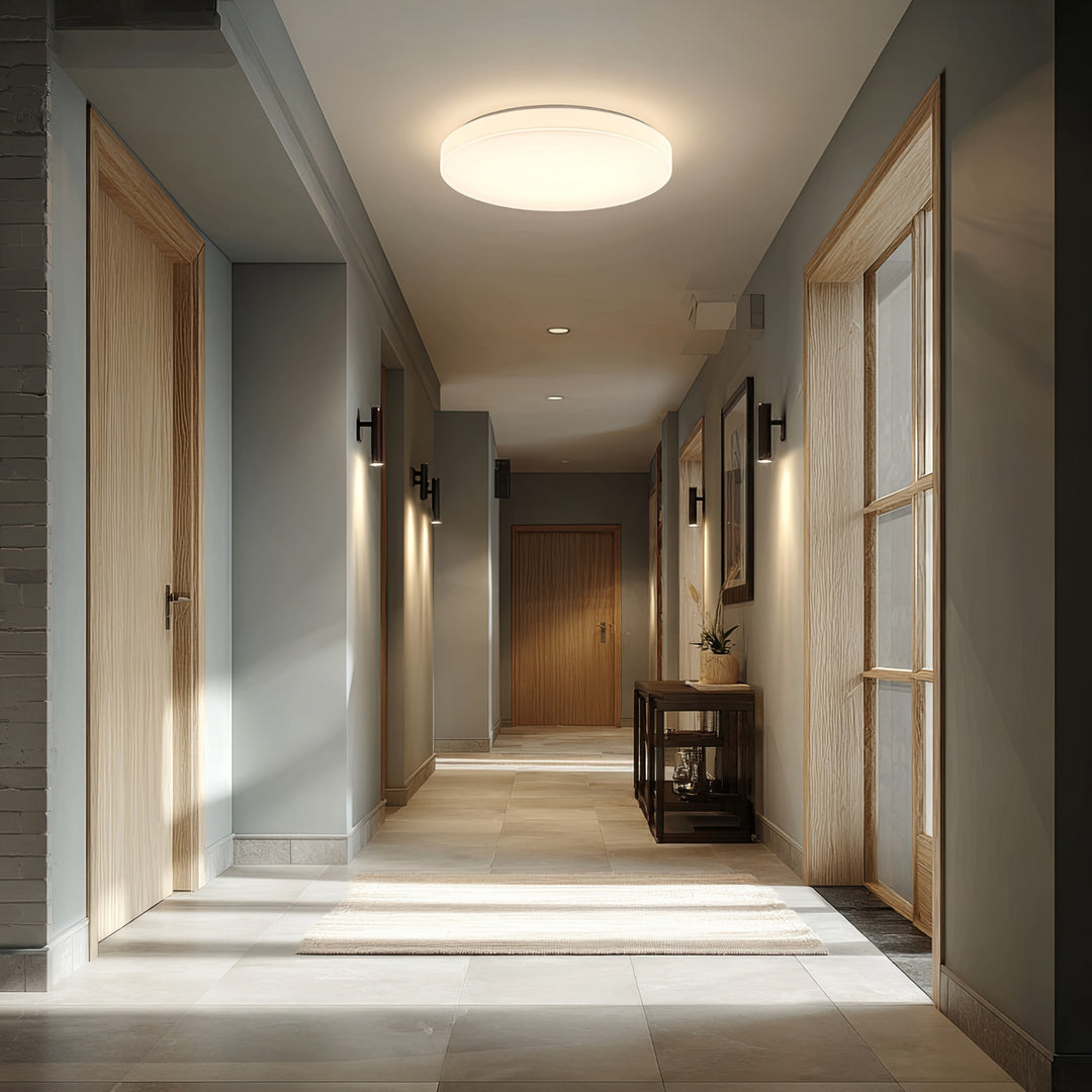 Maclean MCE347 Lámpara LED de techo con sensor, sensor microondas 5,8GHz,4000K, 12W, 950lm, IP44