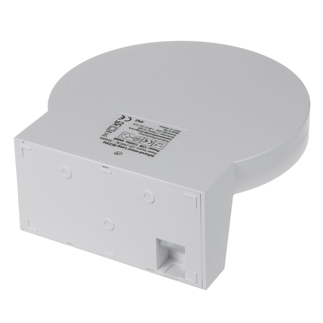 Maclean MCE344 W Lámpara LED con sensor de movimiento, sensor de movimiento PIR, blanco, 15W, IP65, 1560lm, blanco neutro (4000K)