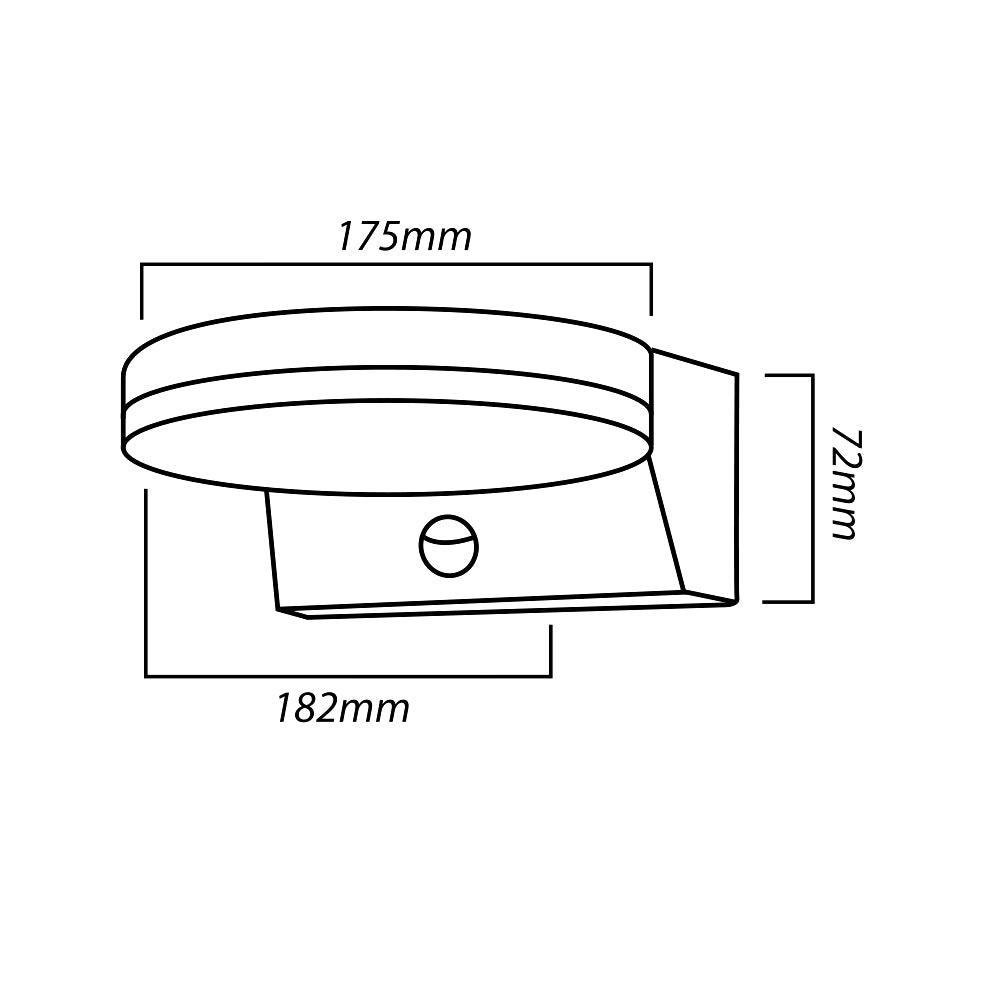 Maclean MCE344 W Lámpara LED con sensor de movimiento, sensor de movimiento PIR, blanco, 15W, IP65, 1560lm, blanco neutro (4000K)