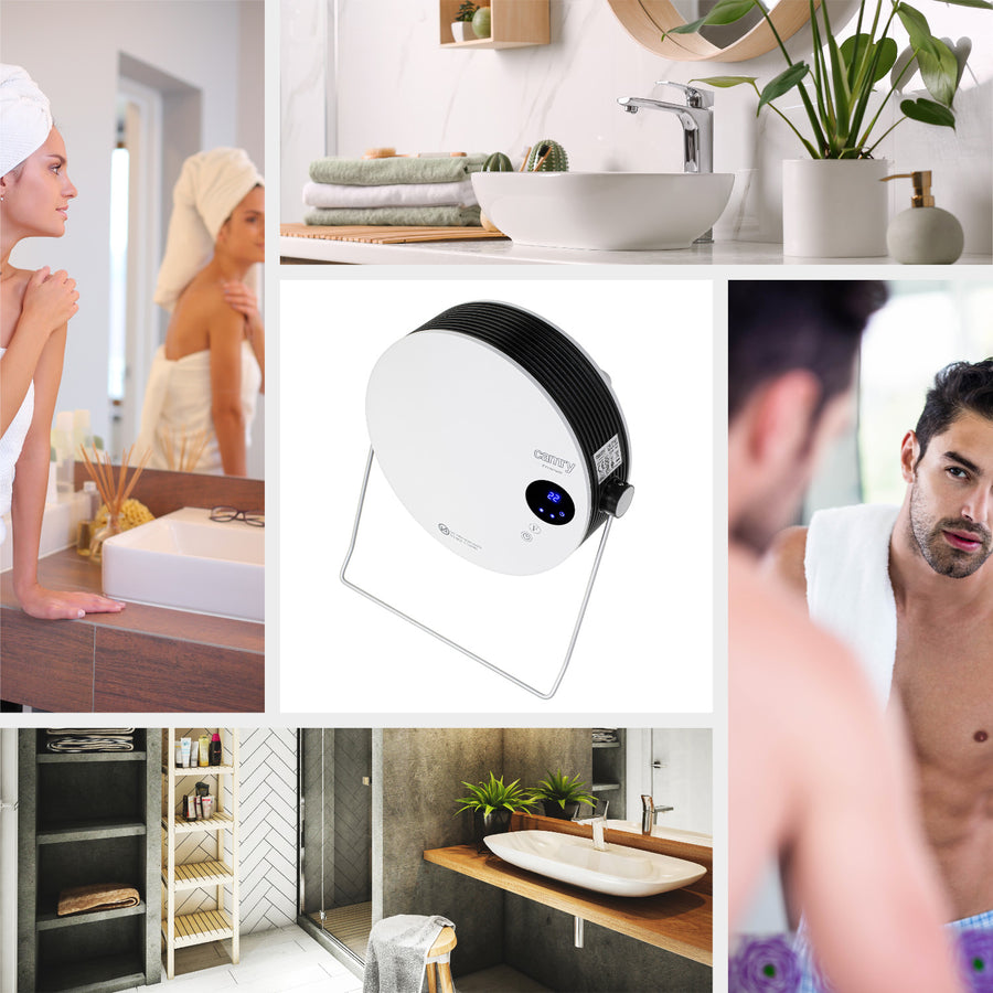 Calefactor de baño Camry, potencia 2000W, 2 niveles de calefacción, pantalla LCD, mando a distancia, CR 7747