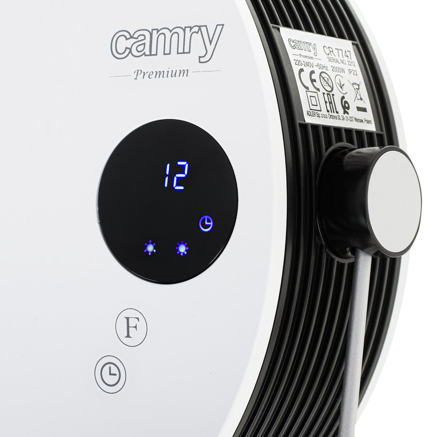 Calefactor de baño Camry, potencia 2000W, 2 niveles de calefacción, pantalla LCD, mando a distancia, CR 7747