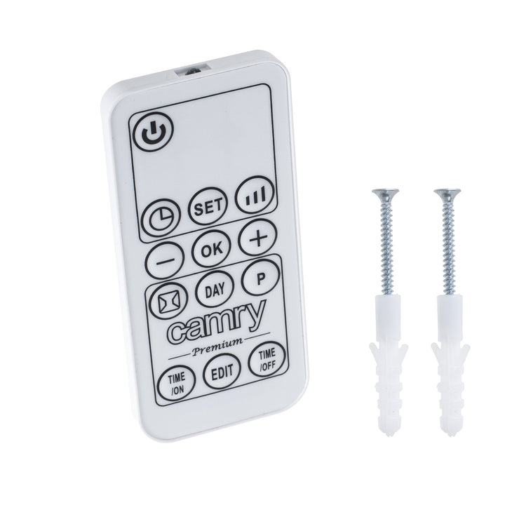 Calefactor de baño Camry, potencia 2000W, 2 niveles de calefacción, pantalla LCD, mando a distancia, CR 7747