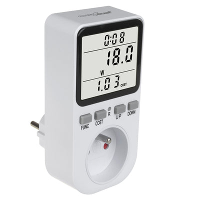 GreenBlue GB364 E Contador de Energía, Vatímetro, Tipo E, 220-240V CA, 50Hz, Carga máx. 16A, IP20, Batería Incorporada