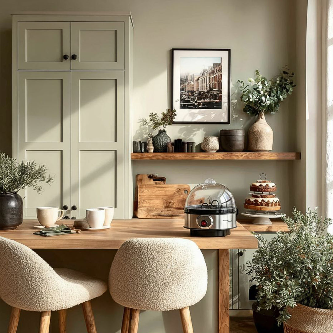 GreenBlue GB572 Cozedor de Ovos Automático, 400 W de Potência, Até 7 Ovos, Copo Medidor, 220-240 V~, 50 Hz