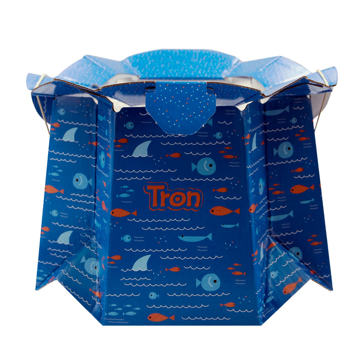 Cuna de viaje Promedix,125x65x74cm, azul, ruedas, funda protectora, PR-803B + Orinal desechable Tron fish 10pcs