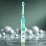 Escova de dentes sónica infantil SEAGO, verde, 1xAA 1,5 V (não incluída), 3 pontas de substituição, SG-977 verde