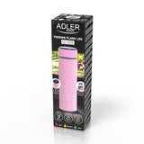 Termo Adler, pantalla táctil LED, capacidad 473 ml, color rosa, AD 4506