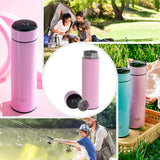 Termo Adler, pantalla táctil LED, capacidad 473 ml, color rosa, AD 4506