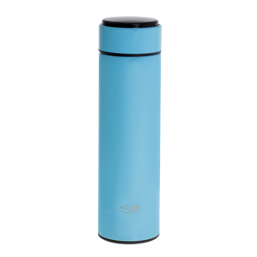 Termo Adler, pantalla táctil LED, capacidad 473 ml, color azul, AD 4506