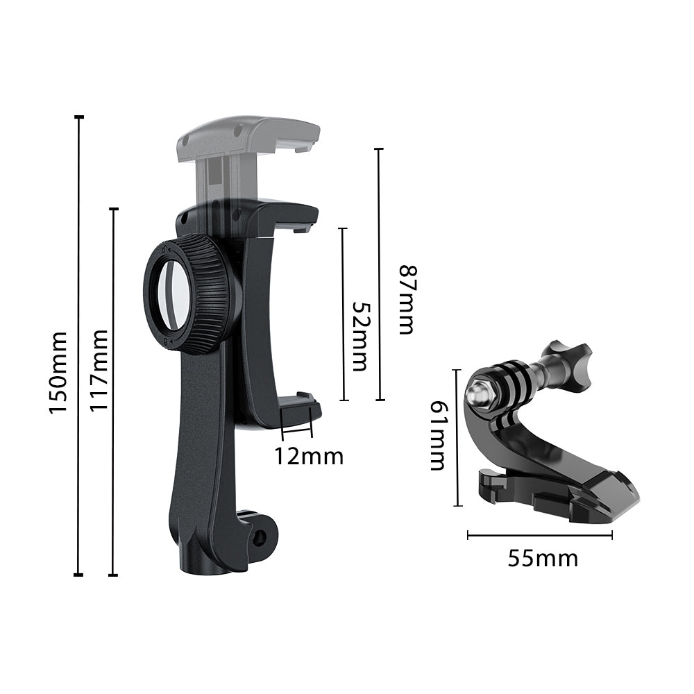 Maclean MC-294 Soporte Universal 2 en 1 con Correa para el Pecho, Soporte Deportivo para Smartphone y Cámara de acción, Compatible con Cámaras GoPro, etc., Rotación de 360°