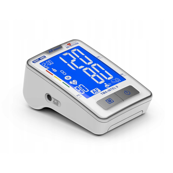 Tech-Med Monitor de Pressão Arterial, Detecção de Fibrilação Atrial, Display LCD, TMA-INTEL 9