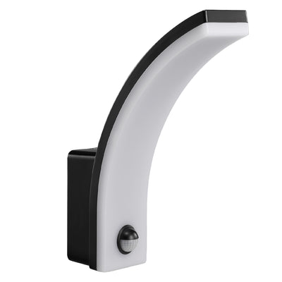 Candeeiro de parede LED Maclean MCE512 B com sensor de movimento e anoitecer, iluminação de parede interior e exterior, lâmpada de 20 W, à prova de água IP65, 2000 lm, branco neutro 4000 K