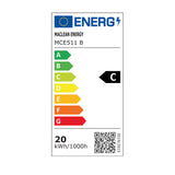 Luminária de parede LED Maclean MCE511 B, iluminação de parede interior e exterior, luminária de parede, 20 W, IP65 à prova de água, 2750 lm, branco neutro 4000 K, alcance de deteção: máx. 10 m