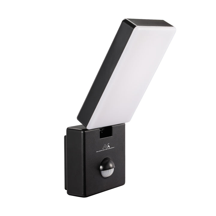 Maclean MCE516 B Lámpara LED con Sensor de Movimiento y Crepuscular, Iluminación de Pared para Exterior, 10W, 800lm, Blanco Neutro 4000K, IP65 Resistente al Agua