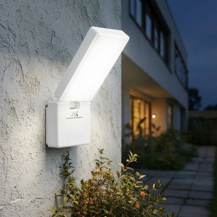 Luminária de parede LED Maclean MCE514 W, iluminação de parede exterior, 10 W, 700 lm, branco neutro 4000 K, à prova de água IP65
