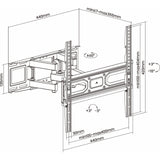 Suporte TV ART, 32-70'', 40 kg, preto, VESA 400x400, AR-89