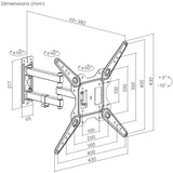 Maclean MC-701N Soporte para TV o Monitor, Universal, VESA máx. 400x400, 23-55", 30kg, Negro