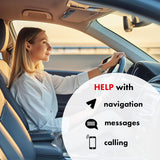 Kit mãos-livres para automóvel Audiocore AC475 | Compatível com Siri e Google Assistant | Bluetooth 5.0 | Ligação automática, orientação por voz, A2DP, reconexão automática, potência de altifalante de 2 W