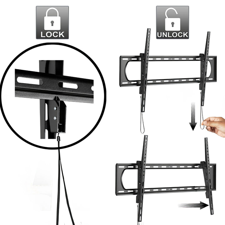 Maclean MC-413 Soporte para TV, Soporte de Pared para Pantallas 32-80", VESA máx. 600x400, Carga máx. 45kg, Ajuste de Inclinación +0°~-10°