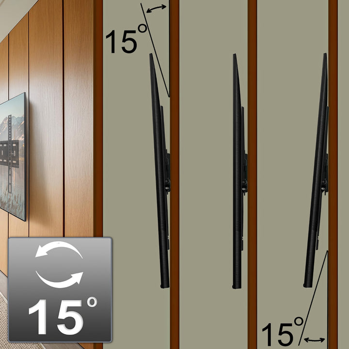 Maclean MC-421 Soporte de TV, Soporte de Pared para Pantallas de 32-90", VESA máx. 600x400, Carga máx. 80kg, Ajuste de Inclinación +15°~-15°