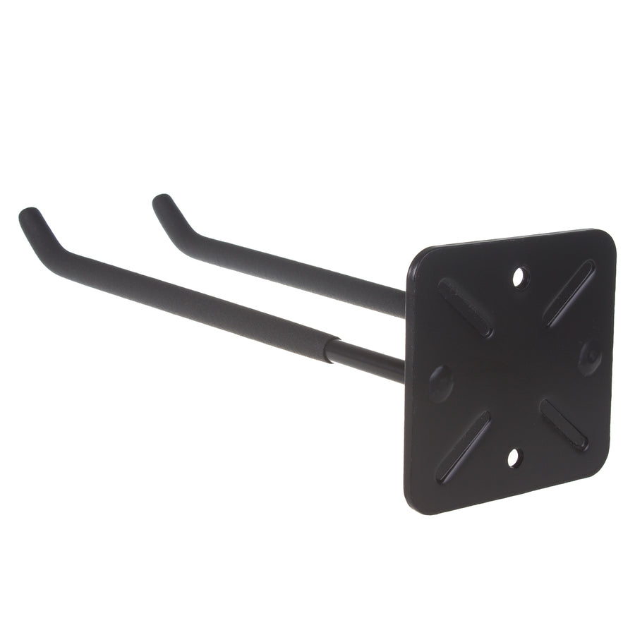Maclean MC-436 Conjunto de 2 suportes de parede para ferramentas, pneus, rodas, escadas, bicicletas, material em aço, carga máxima de 70 kg
