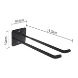Maclean MC-436 Conjunto de 2 suportes de parede para ferramentas, pneus, rodas, escadas, bicicletas, material em aço, carga máxima de 70 kg