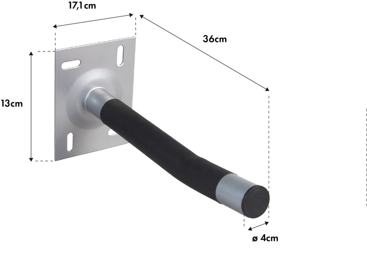 Maclean MC-438 Juego de 2 Soportes de Pared para Neumáticos, Ruedas, Escalera, Bicicleta, Soportes de Acero, Carga máx. 100kg