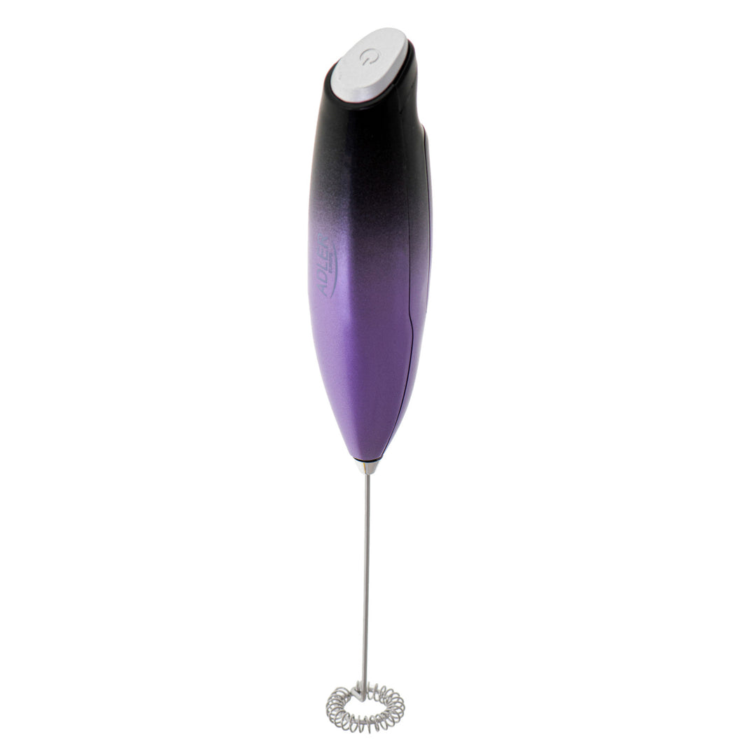 Adler AD 4499 Espumador de leche con soporte, Color morado y negro
