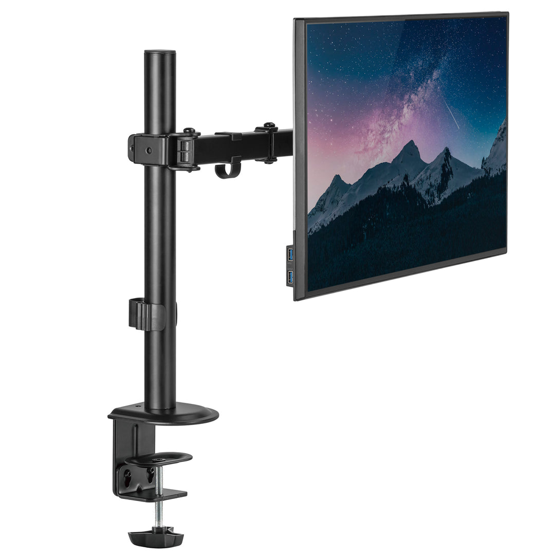 Maclean MC-753N Soporte de escritorio para monitor LCD, 17-32", 9 kg, doble brazo VESA 75x75 y 100x100