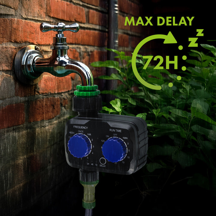 Controlador de Rega Electrónico GreenBlue, Programador, 2x 1,5 V AA, Fonte de Alimentação, GB391