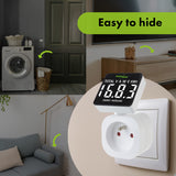 GreenBlue GB620 E Medidor de Consumo de Energia, Wattímetro, 16A, Carga Máxima 3680W, Submemória