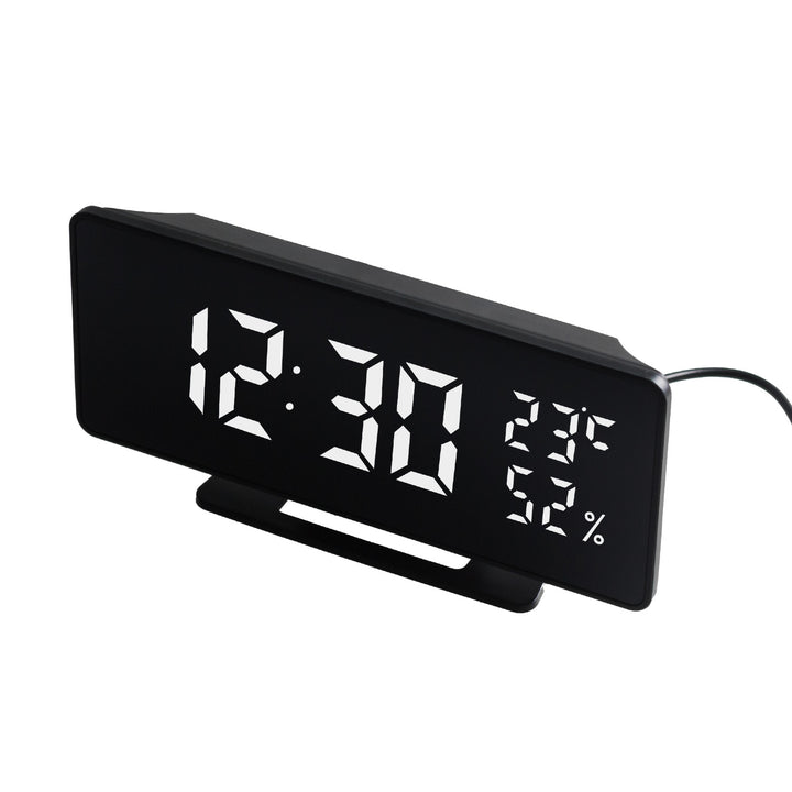 GreenBlue GB395 Reloj Despertador con Alarma y Termómetro, Higrómetro, Color negro