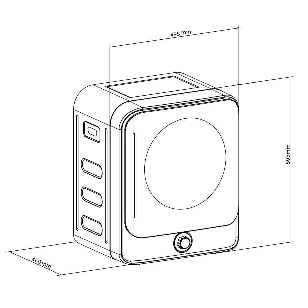 Secadora eléctrica de tambor GreenBlue con capacidad para 3 kg
