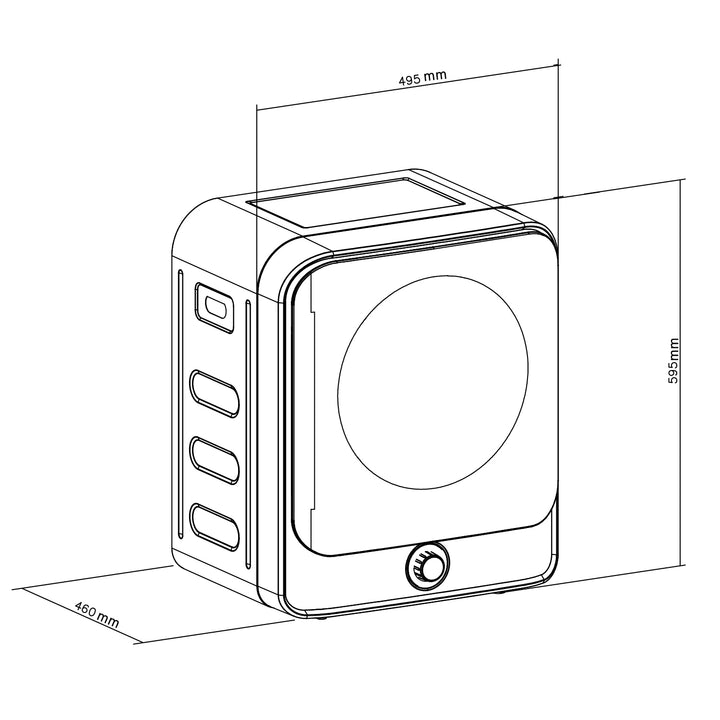 Secadora eléctrica de tambor GreenBlue con capacidad para 3 kg